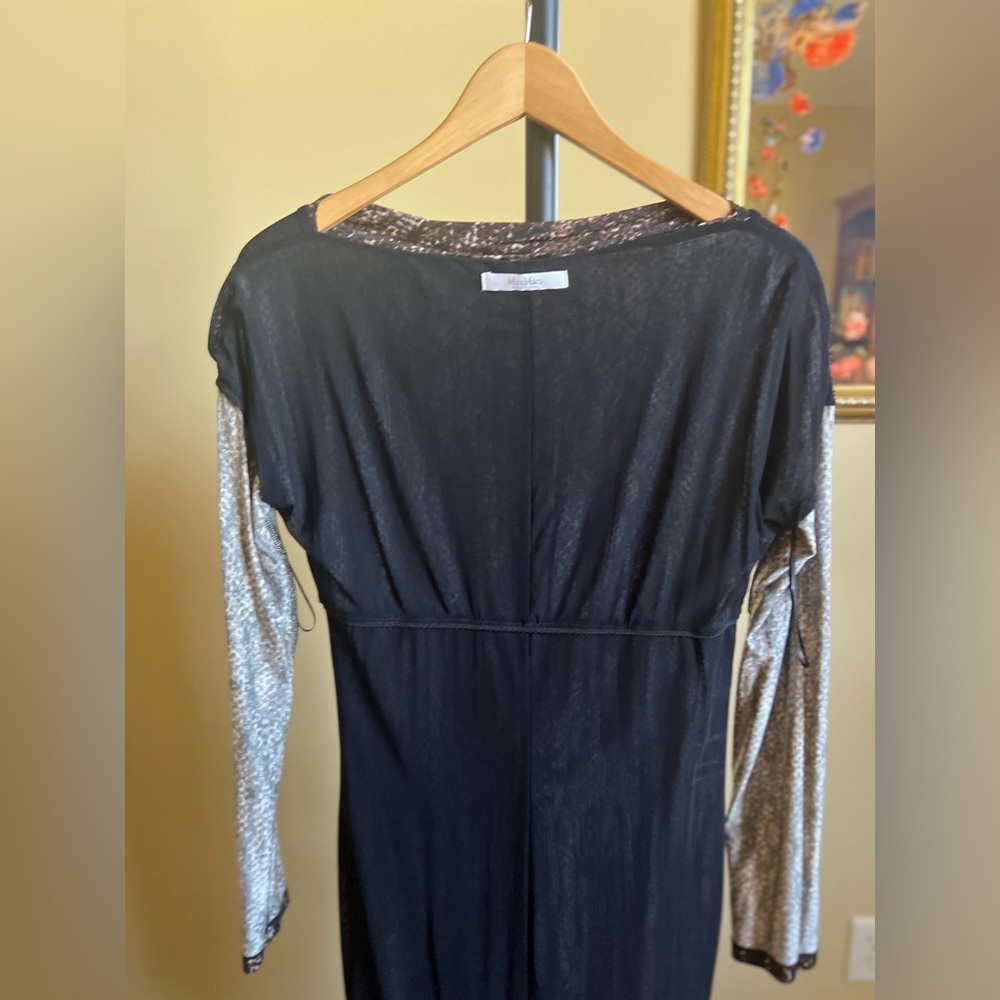 MaxMara Dress Snakeskin Tessuto Italian Jersey Brown Tan Size 14 (44) - Picture 13 of 17